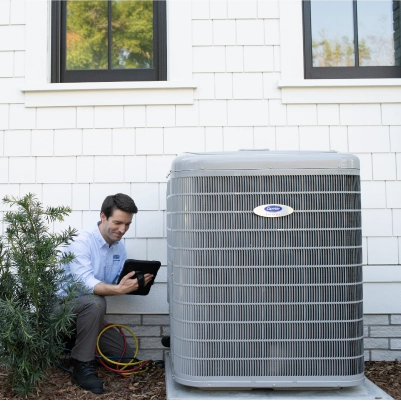 carrier hvac tech checking unit